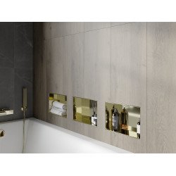 Mexen X-Wall-NR  falba építhetö polc falfülke burkolható keret 30 x 20 cm, arany  - 1951302010 Falfülke