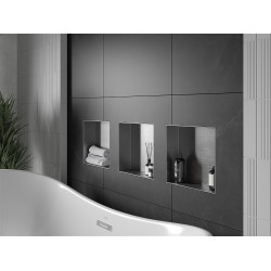 Mexen X-Wall-NR  falba építhetö polc falfülke burkolható keret 30 x 30 cm, inox - 1911303010 Falfülke Falfülke 406959 Mexen