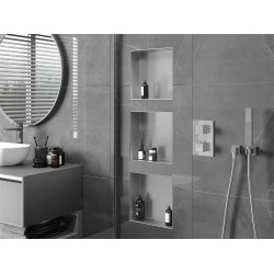 Mexen X-Wall-NR  falba építhetö polc falfülke burkolható keret 30 x 30 cm, inox - 1911303010 Falfülke