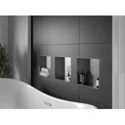 Mexen X-Wall-NR  falba építhetö polc falfülke burkolható keret 30 x 30 cm, inox - 1911303010 Falfülke Falfülke 406959 Mexen
