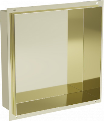 Mexen X-Wall-NR  falba építhetö polc falfülke burkolható keret 30 x 30 cm, arany  - 1951303010 Falfülke