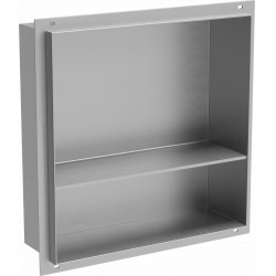 Mexen X-Wall-NR  falba építhetö polc falfülke burkolható keret  polcal 30 x 30 cm, inox - 1911303010S Falfülke Falfülke 406959 Mexen
