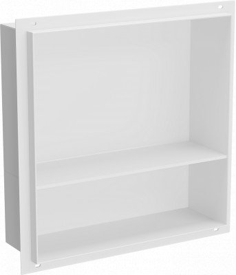 Mexen X-Wall-NR  falba építhetö polc falfülke burkolható keret  polcal 30 x 30 cm, fehér  - 1921303010S Falfülke