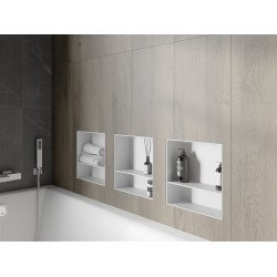 Mexen X-Wall-NR  falba építhetö polc falfülke burkolható keret  polcal 30 x 30 cm, fehér  - 1921303010S Falfülke