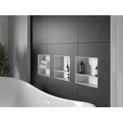 Mexen X-Wall-NR  falba építhetö polc falfülke burkolható keret  polcal 30 x 30 cm, fehér  - 1921303010S Falfülke Falfülke 406959 Mexen
