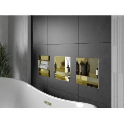 Mexen X-Wall-NR  falba építhetö polc falfülke burkolható keret  polcal 30 x 30 cm, arany  - 1951303010S Falfülke Falfülke 406959 Mexen