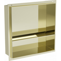 Mexen X-Wall-NR  falba építhetö polc falfülke burkolható keret  polcal 30 x 30 cm, arany  - 1951303010S Falfülke Falfülke 406959 Mexen