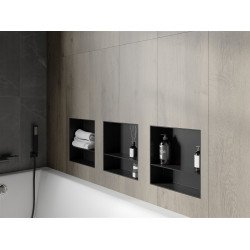 Mexen X-Wall-NR  falba építhetö polc falfülke burkolható keret  polcal 30 x 30 cm, fekete  - 1971303010S Falfülke