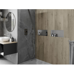 Mexen X-Wall-NR  falba építhetö polc falfülke burkolható keret 45 x 20 cm, inox - 1911452010 Falfülke