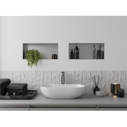 Mexen X-Wall-NR  falba építhetö polc falfülke burkolható keret 45 x 20 cm, inox - 1911452010 Falfülke