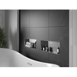 Mexen X-Wall-NR  falba építhetö polc falfülke burkolható keret 45 x 20 cm, inox - 1911452010 Falfülke Falfülke 406959 Mexen