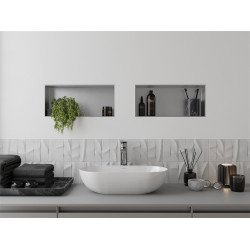 Mexen X-Wall-NR  falba építhetö polc falfülke burkolható keret 45 x 20 cm, inox - 1911452010 Falfülke