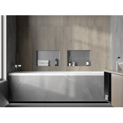 Mexen X-Wall-NR  falba építhetö polc falfülke burkolható keret 45 x 30 cm, inox - 1911453010 Falfülke