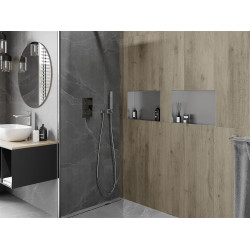 Mexen X-Wall-NR  falba építhetö polc falfülke burkolható keret 45 x 30 cm, inox - 1911453010 Falfülke