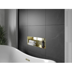 Mexen X-Wall-NR  falba építhetö polc falfülke burkolható keret 60 x 20 cm, arany  - 1951602010 Falfülke Falfülke 406959 Mexen