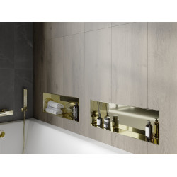 Mexen X-Wall-NR  falba építhetö polc falfülke burkolható keret 60 x 20 cm, arany  - 1951602010 Falfülke