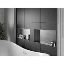 Mexen X-Wall-NR  falba építhetö polc falfülke burkolható keret 60 x 30 cm, inox - 1911603010 Falfülke