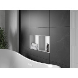Mexen X-Wall-NR  falba építhetö polc falfülke burkolható keret  polcal 60 x 30 cm, fehér - 1921603010S Falfülke Falfülke 406594 Mexen