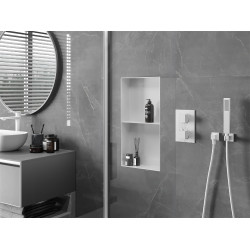 Mexen X-Wall-NR  falba építhetö polc falfülke burkolható keret  polcal 60 x 30 cm, fehér - 1921603010S Falfülke