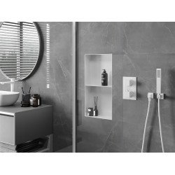 Mexen X-Wall-NR  falba építhetö polc falfülke burkolható keret  polcal 60 x 30 cm, fehér - 1921603010S Falfülke