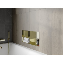 Mexen X-Wall-NR  falba építhetö polc falfülke burkolható keret  polcal 60 x 30 cm, arany  - 1951603010S Falfülke