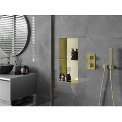 Mexen X-Wall-NR  falba építhetö polc falfülke burkolható keret  polcal 60 x 30 cm, arany  - 1951603010S Falfülke Falfülke 406959 Mexen