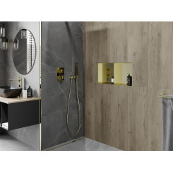 Mexen X-Wall-NR  falba építhetö polc falfülke burkolható keret  polcal 60 x 30 cm, arany  - 1951603010S Falfülke