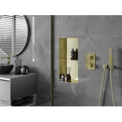 Mexen X-Wall-NR  falba építhetö polc falfülke burkolható keret  polcal 60 x 30 cm, arany  - 1951603010S Falfülke Falfülke 406959 Mexen