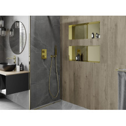 Mexen X-Wall-NR  falba építhetö polc falfülke burkolható keret 75 x 30 cm, arany  - 1951753010 Falfülke
