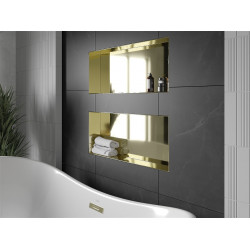 Mexen X-Wall-NR  falba építhetö polc falfülke burkolható keret 75 x 30 cm, arany  - 1951753010 Falfülke