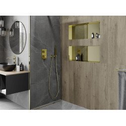 Mexen X-Wall-NR  falba építhetö polc falfülke burkolható keret 75 x 30 cm, arany  - 1951753010 Falfülke