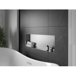 Mexen X-Wall-NR  falba építhetö polc falfülke burkolható keret 90 x 30 cm, inox - 1911903010 Falfülke Falfülke 406959 Mexen