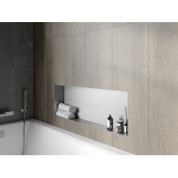 Mexen X-Wall-NR  falba építhetö polc falfülke burkolható keret 90 x 30 cm, inox - 1911903010 Falfülke