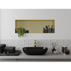Mexen X-Wall-NR  falba építhetö polc falfülke burkolható keret 90 x 30 cm, arany  - 1951903010 Falfülke