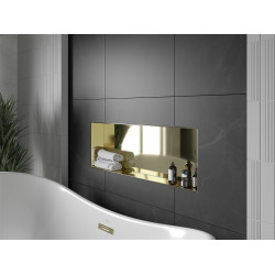 Mexen X-Wall-NR  falba építhetö polc falfülke burkolható keret 90 x 30 cm, arany  - 1951903010 Falfülke Falfülke 406959 Mexen