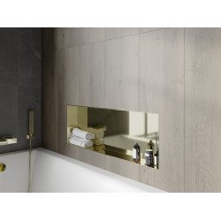 Mexen X-Wall-NR  falba építhetö polc falfülke burkolható keret 90 x 30 cm, arany  - 1951903010 Falfülke