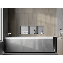 Mexen X-Wall-NR  falba építhetö polc falfülke burkolható keret  polcal 90 x 30 cm, inox - 1911903010S Falfülke