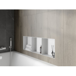 Mexen X-Wall-NR  falba építhetö polc falfülke burkolható keret  polcal 90 x 30 cm, fehér  - 1921903010S Falfülke