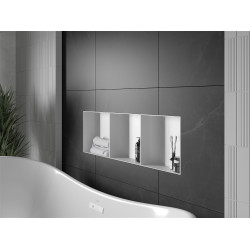 Mexen X-Wall-NR  falba építhetö polc falfülke burkolható keret  polcal 90 x 30 cm, fehér  - 1921903010S Falfülke