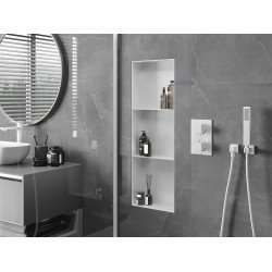 Mexen X-Wall-NR  falba építhetö polc falfülke burkolható keret  polcal 90 x 30 cm, fehér  - 1921903010S Falfülke Falfülke 406959 Mexen