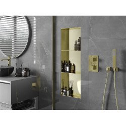 Mexen X-Wall-NR  falba építhetö polc falfülke burkolható keret  polcal 90 x 30 cm, arany  - 1951903010S Falfülke Falfülke 406959 Mexen