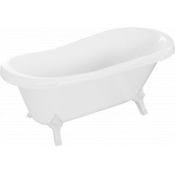 Luxury Retro szabadon álló fürdökád akril  150 x 73 cm, fehér, láb fehér  - 53251507300-20 Térben álló kád Térben álló kád Luxury