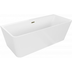 Luxury Volta szabadon álló fürdökád akril falhoz tolható 170 x 75 cm, fehér,  leeresztö arany - 51131707500-G Térben álló kád Térben álló kád Luxury