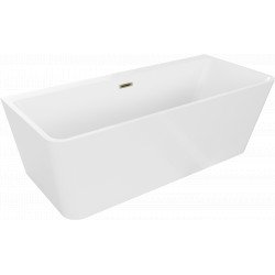 Luxury Volta szabadon álló fürdökád akril falhoz tolható 170 x 75 cm, fehér,  leeresztö arany - 51131707500-G Térben álló kád Térben álló kád Luxury