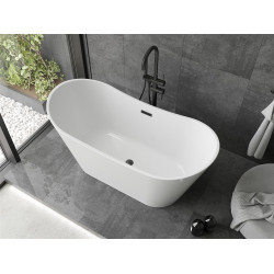 Luxury Montana szabadon álló fürdökád akril  150 x 72 cm, fehér,  leeresztö   fekete - 52011507500-B Térben álló kád