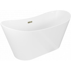 Luxury Montana szabadon álló fürdökád akril  150 x 72 cm, fehér,  leeresztö arany - 52011507500-G Térben álló kád Térben álló kád Luxury
