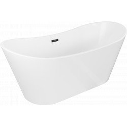 Luxury Montana szabadon álló fürdökád akril  170 x 80 cm, fehér,  leeresztö   fekete - 52011708000-B Térben álló kád Térben álló kád Luxury