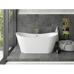 Luxury Montana szabadon álló fürdökád akril  170 x 80 cm, fehér,  leeresztö arany - 52011708000-G Térben álló kád Térben álló kád Luxury