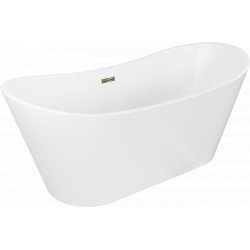 Luxury Montana szabadon álló fürdökád akril  170 x 80 cm, fehér,  leeresztö arany - 52011708000-G Térben álló kád Térben álló kád Luxury