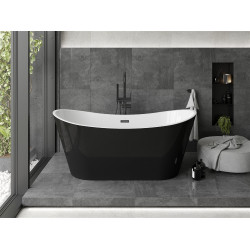 Luxury Montana szabadon álló fürdökád akril  170 x 80 cm, fehér/fekete,  leeresztö   fekete - 52011708075-B Térben álló kád Térben álló kád Luxury